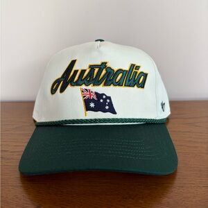 NWT 47 Brand Australia SnapBack Rope Hat Cap Green and White